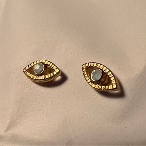 HANDMADE Moonstone Eye Stud Earrings - never worn
